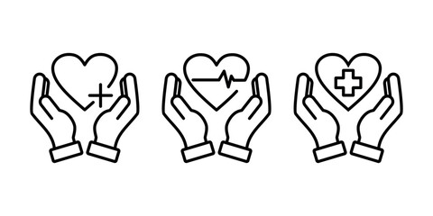 Obraz premium Heart in hand icon