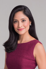 Obraz premium news anchor looking directly at camera with subtle expression on her face