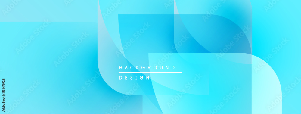 Aufkleber Abstract blue background. Overlapping shapes create dynamic visual effect. Modern design elements present clean aesthetic.