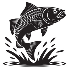 Fototapeta premium Premium Vector Collection of Diverse Fish Silhouettes Perfect for Modern Branding and Creative Design Projects . Thank You. 