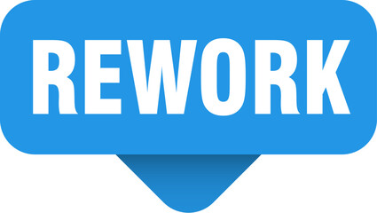rework sticker. rework sign on transparent background