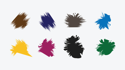 Colorful Abstract Brush Stroke Collection