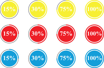 vector set of discount labels