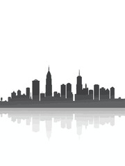 Fototapeta premium jakart indonesia a skyline silhouette design isolated on white background 