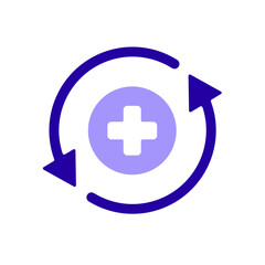 Fototapeta premium Icon a recover, isolated against a clean background.