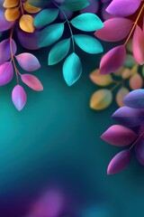 Delicate leaves in vibrant colors nature abstract close-up artistic environment creative perspective