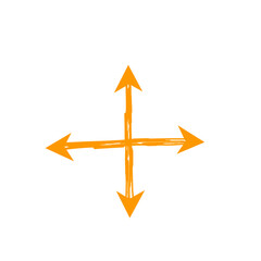 handdrawn chalk arrow stroke cute