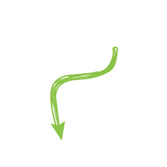 handdrawn chalk arrow stroke cute