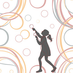Vibrant bubble vector background with colorful circular gradients, overlapping transparent layers
