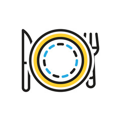 Multi color icon for plate