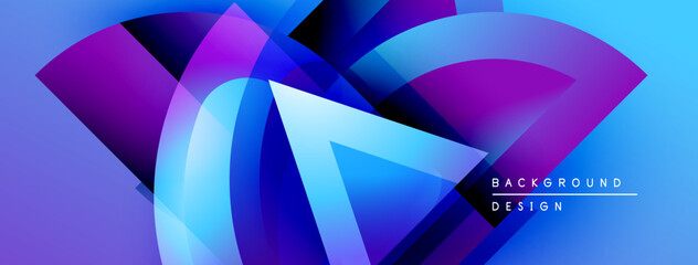 Abstract blue purple design. Overlapping shapes create dynamic visual effect. Modern background suitable for digital projects.