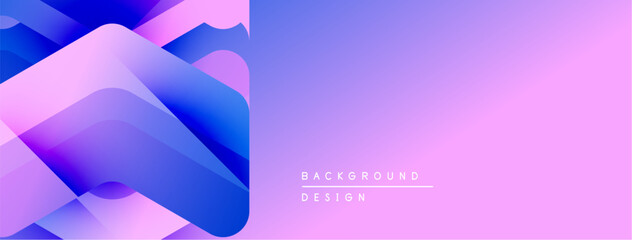 Abstract gradients, flowing shapes create modern background. Purple, blue hues dominate design, offering visual appeal.