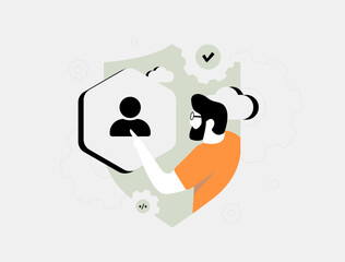 Customer data platform integration brings all sources together. Seamless CDP marketing automation tool and customer data management platform flat design vector illustration with icons