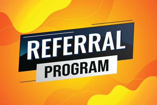 referral program word concept vector illustration with lines modern futuristic 3d style for landing page template ui web mobile app poster banner flyer background gift card coupon label wallpaper 