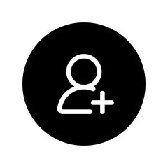 new user line circular icon