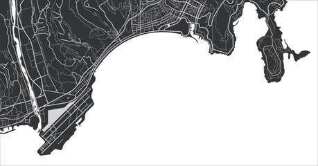 Layered editable vector illustration outline of Nice,France.