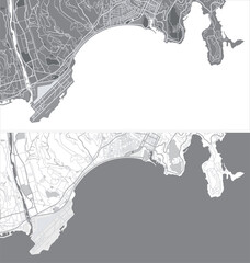 Layered editable vector illustration outline of Nice,France.