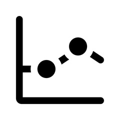 line chart glyph icon