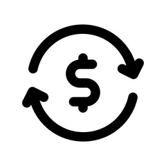 monthly recurring revenue glyph icon