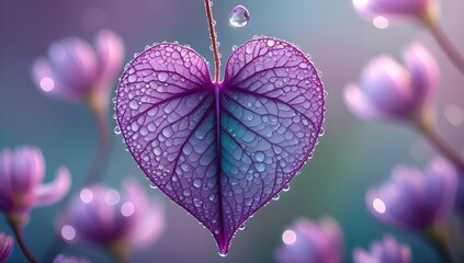 purple and pink flower in the shape of heart
