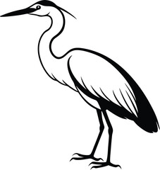 Obraz premium heron on a white background