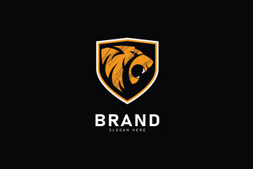 Tiger head mascot logo design