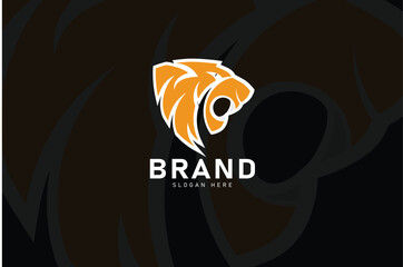 Tiger head mascot logo design