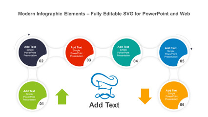 Modern Infographic Elements – Fully Editable SVG for PowerPoint, Web, Illustrator, and most vector-based applications. Ideal for presentations, infographics, and business slide designs. © RANA