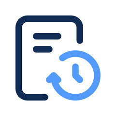 activity history outline color icon