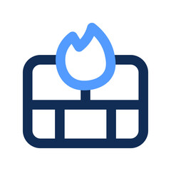 firewall outline color icon