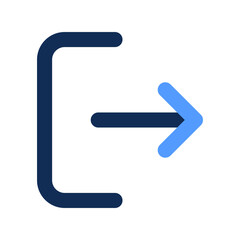 logout outline color icon