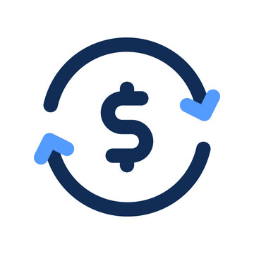 monthly recurring revenue outline color icon