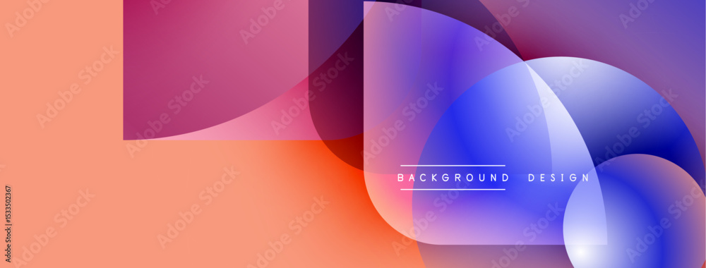 Poster Abstract fluid shapes, vibrant colors blend. Modern design, gradient effect, dynamic composition. Background elements create visual interest.