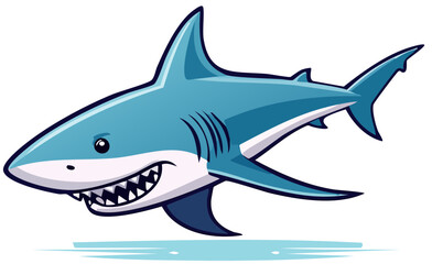 Obraz premium Stylized Ocean Shark Art