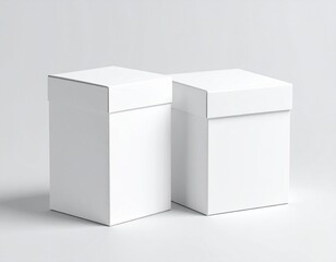 Naklejka premium White cardboard box isolated on white background for packaging or shipping