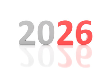 New Year 2026 Creative Design Concept - 3D Rendered Image	
