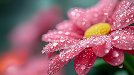 raindrops on petals of flowers create a beautiful reflection of surrounding world transforming blooms into sparkling jewels