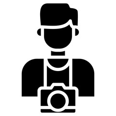 Fototapeta premium photographer glyph icon
