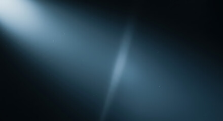 Abstract blue background with light beam and dark gradient atmosphere Abstract Light Beam in Deep Space