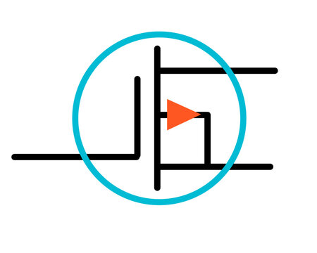 JFET Transistor Electronic Circuit Symbol