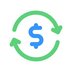 monthly recurring revenue flat icon