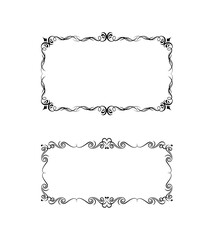 set of decorative rectangular frames and vintage ornament borders