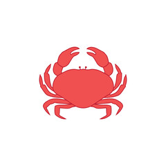 Crab isolated on white background. Vector eps 10. crab vector on sand color background, perfect for wallpaper or design elements