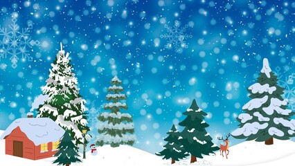 Fototapeta premium christmas tree in the snow