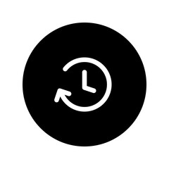 average session duration circular glyph icon