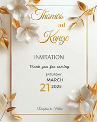 greeting card with bow and ribbon