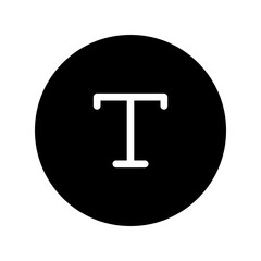 typography circular glyph icon