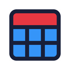 data table flat line icon