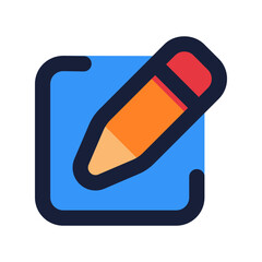 edit flat line icon