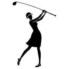 woman playing golf